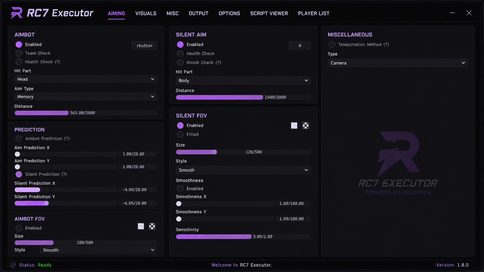 RC7 Executor UI